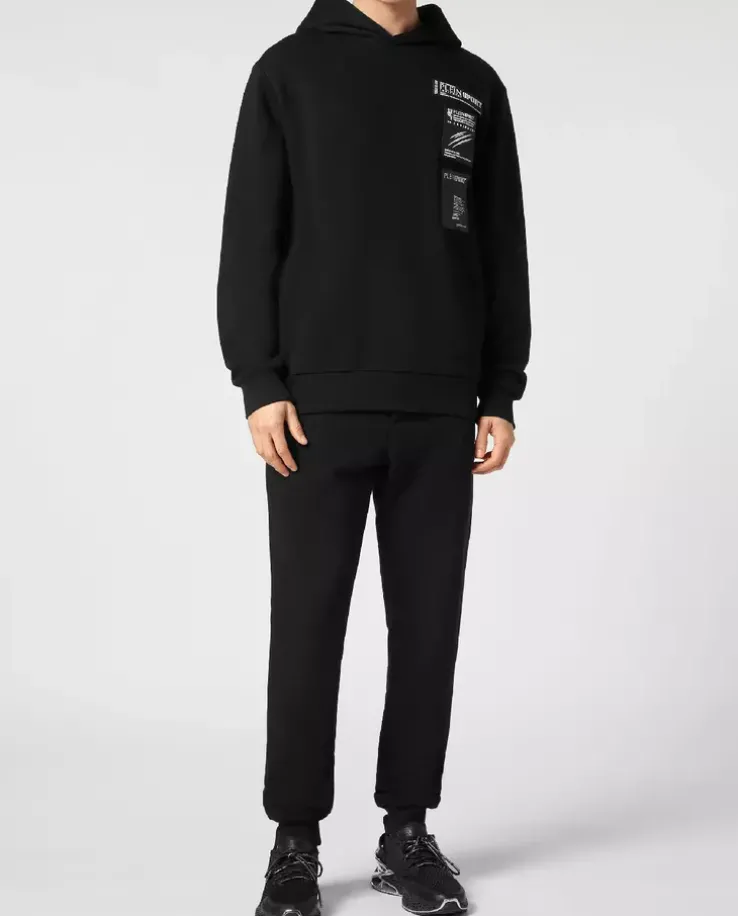 Czarna bluza z kapturem Scratch