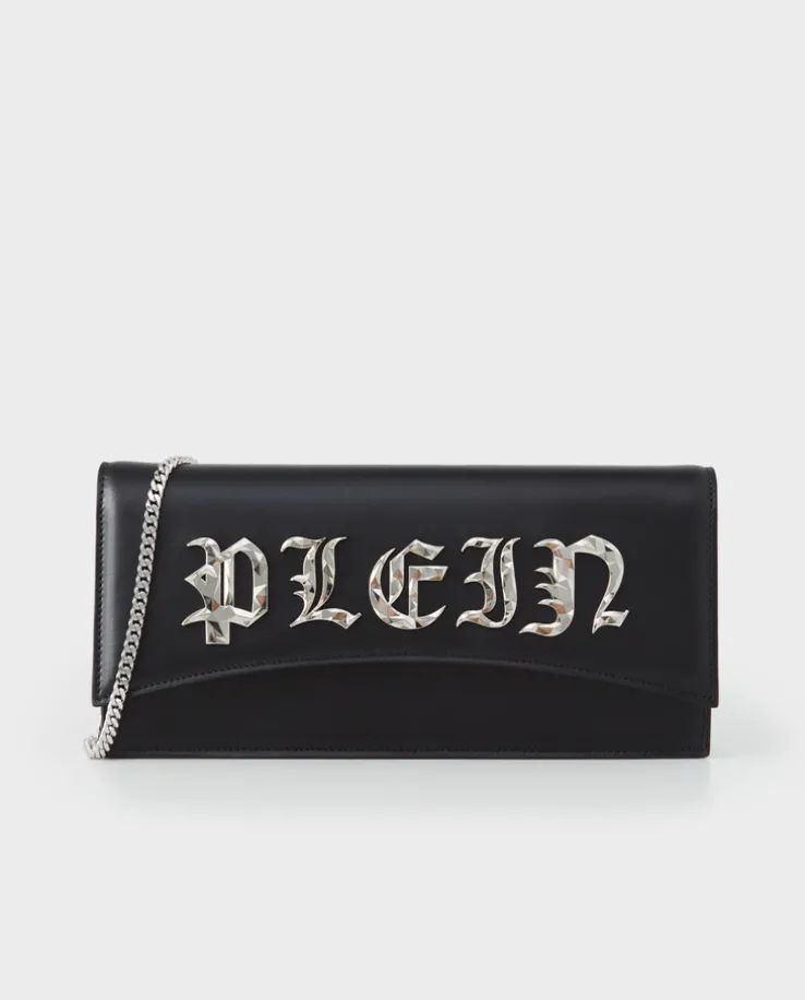 Czarna kopertówka z logo Gothic