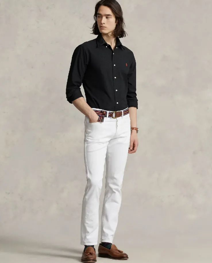 Czarna koszula Oxford Custom Fit
