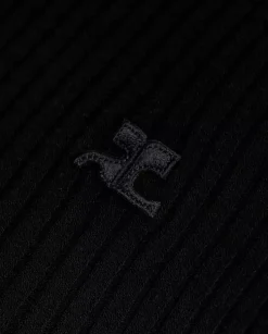 Czarna koszulka polo z logo
