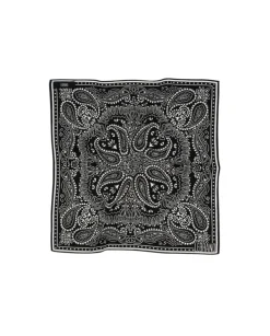 Czarna mini bandana z printem