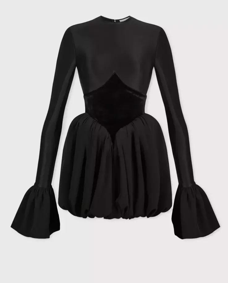 Czarna sukienka mini z gorsetem