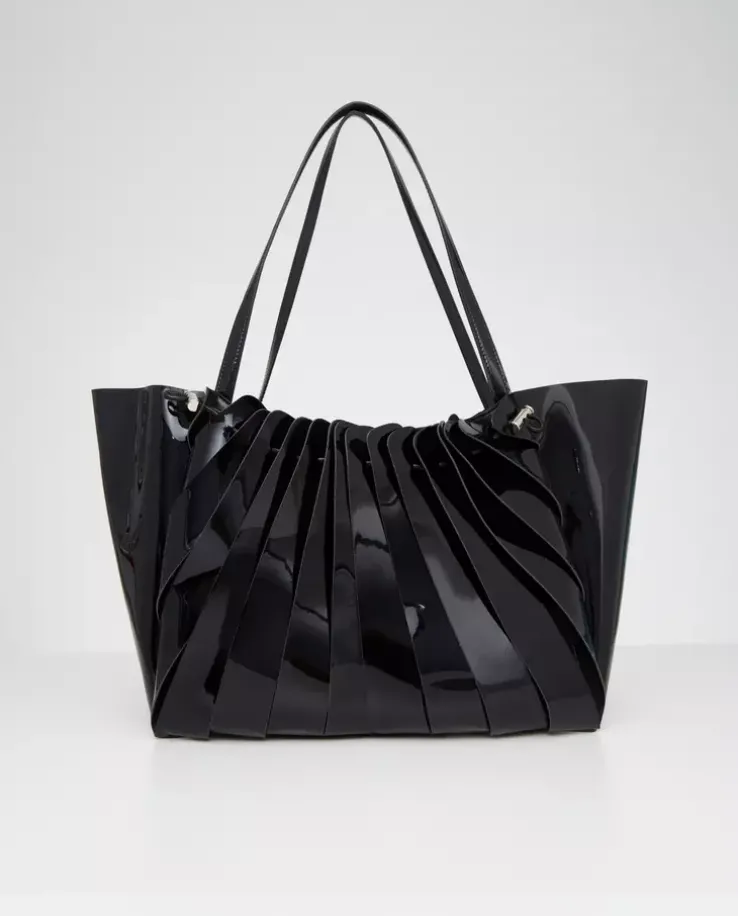 Czarna torba na ramię shopper Cabas
