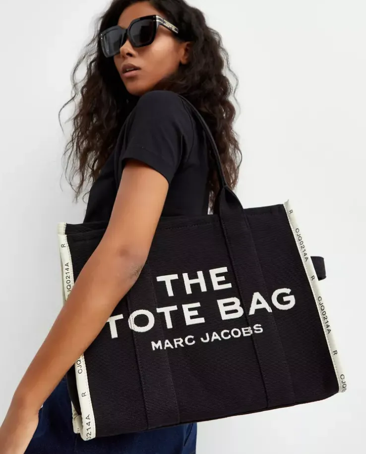 Czarna torba na ramię The Jacquard Large Tote