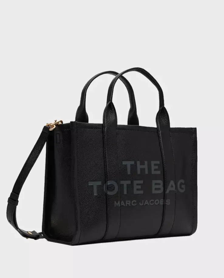 Czarna torba The Leather Medium Tote