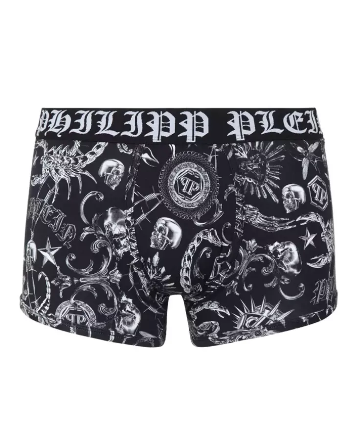 Czarne bokserki w oryginalny print