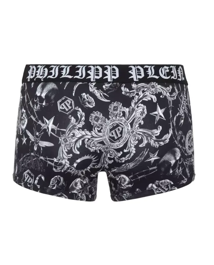 Czarne bokserki w oryginalny print