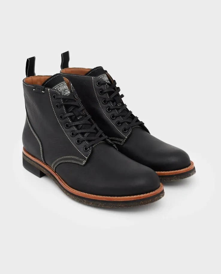 Czarne buty skórzane Radford