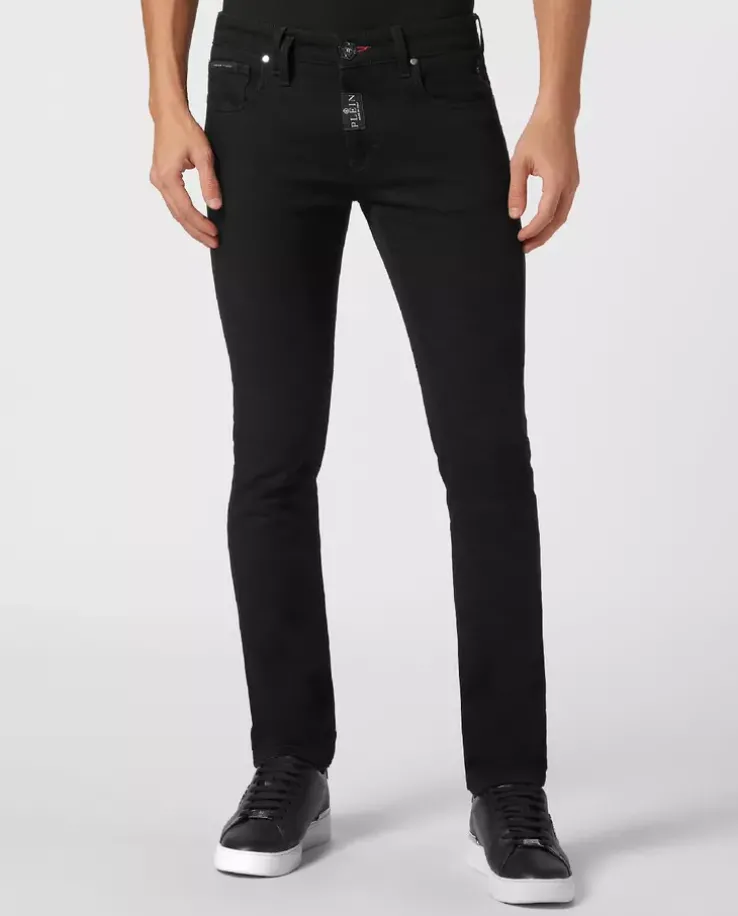 Czarne jeansy Super Fit