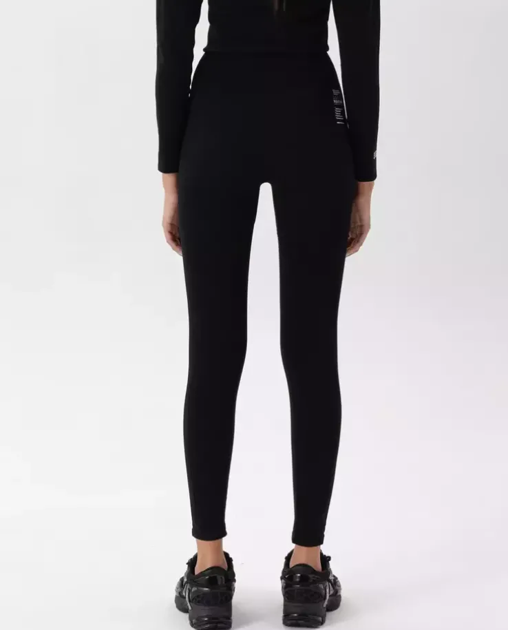 Czarne legginsy seamless