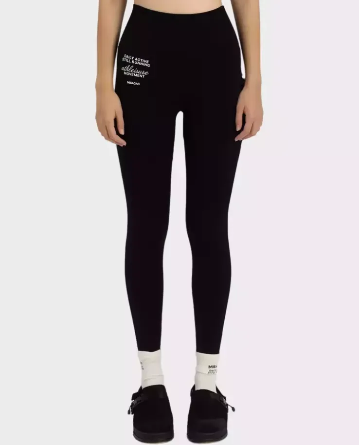 Czarne legginsy seamless