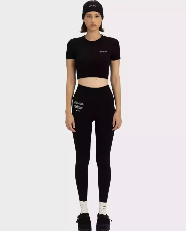 Czarne legginsy seamless