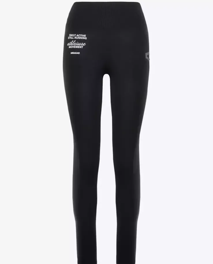 Czarne legginsy seamless