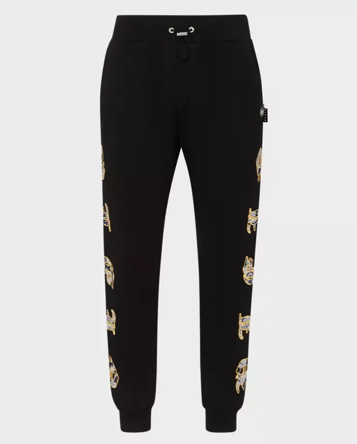 Czarne spodnie dresowe Paisley Gothic
