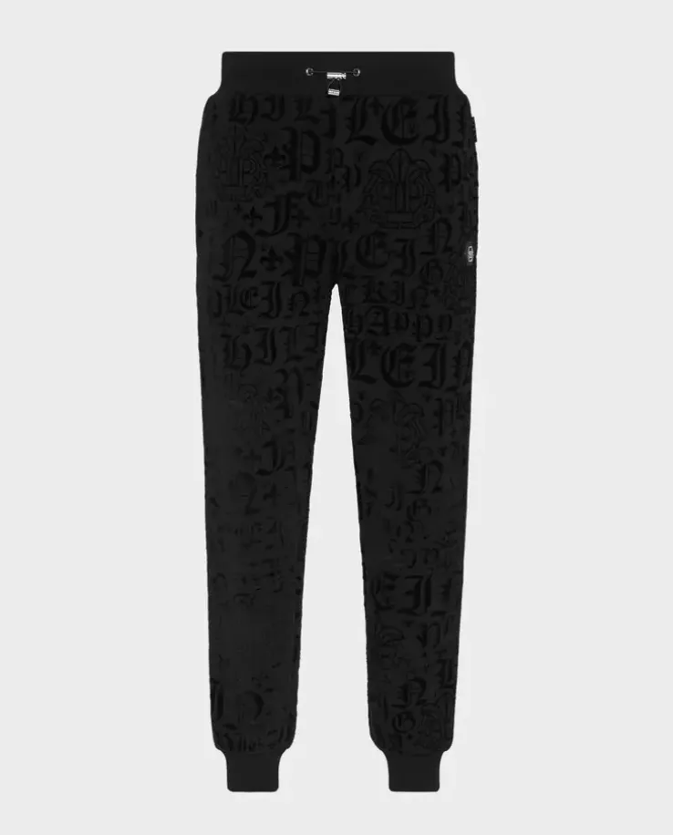 Czarne spodnie dresowe z monogramem