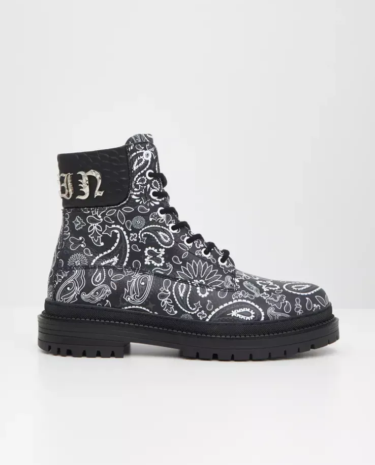 Czarne trapery Paisley
