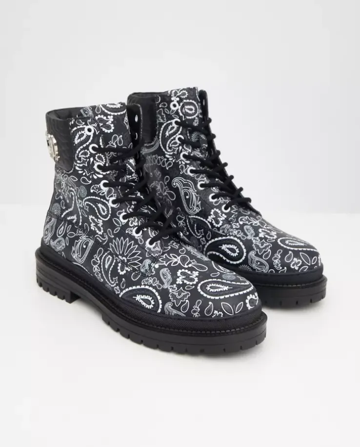 Czarne trapery Paisley