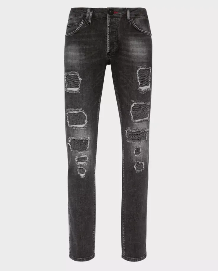 Czarno-szare jeansy Super Straight