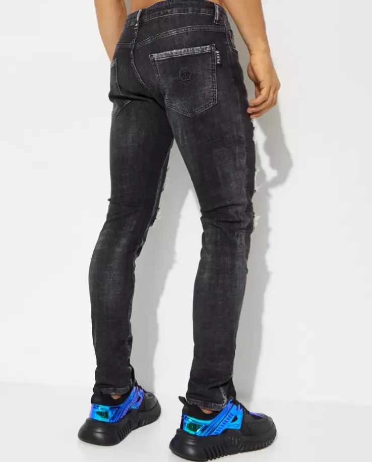 Czarno-szare jeansy Super Straight