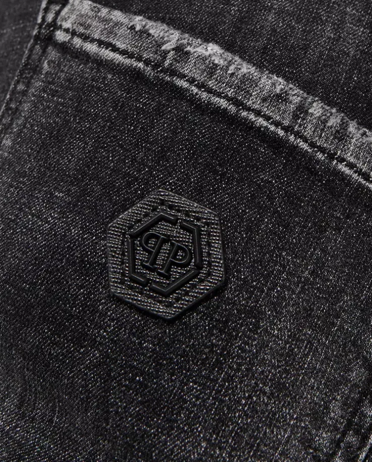 Czarno-szare jeansy Super Straight