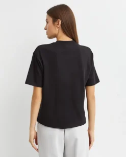 Czarny bawełniany t-shirt