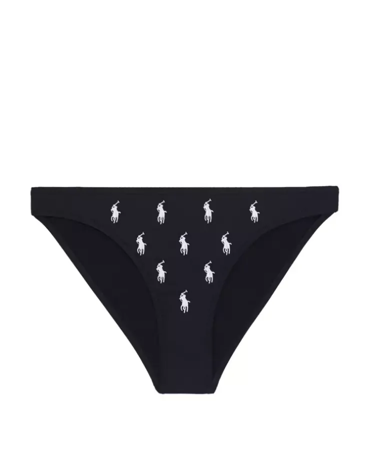 Czarny dół od bikini z logo