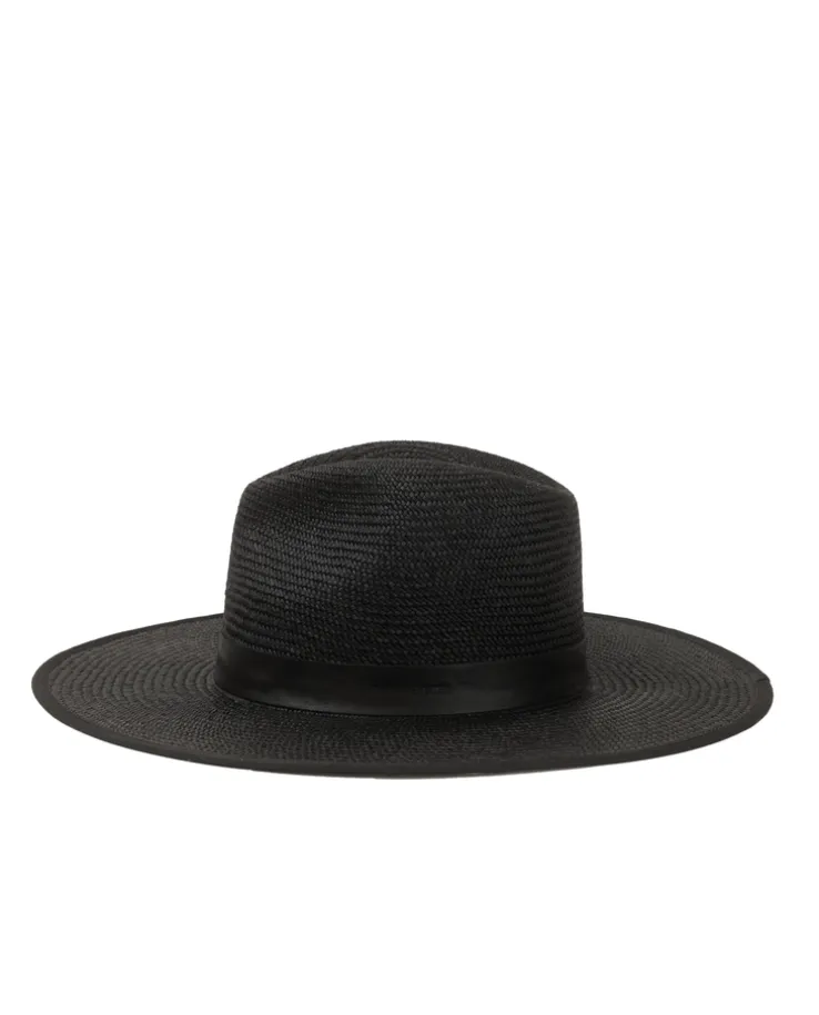 Czarny kapelusz Panama Fedora