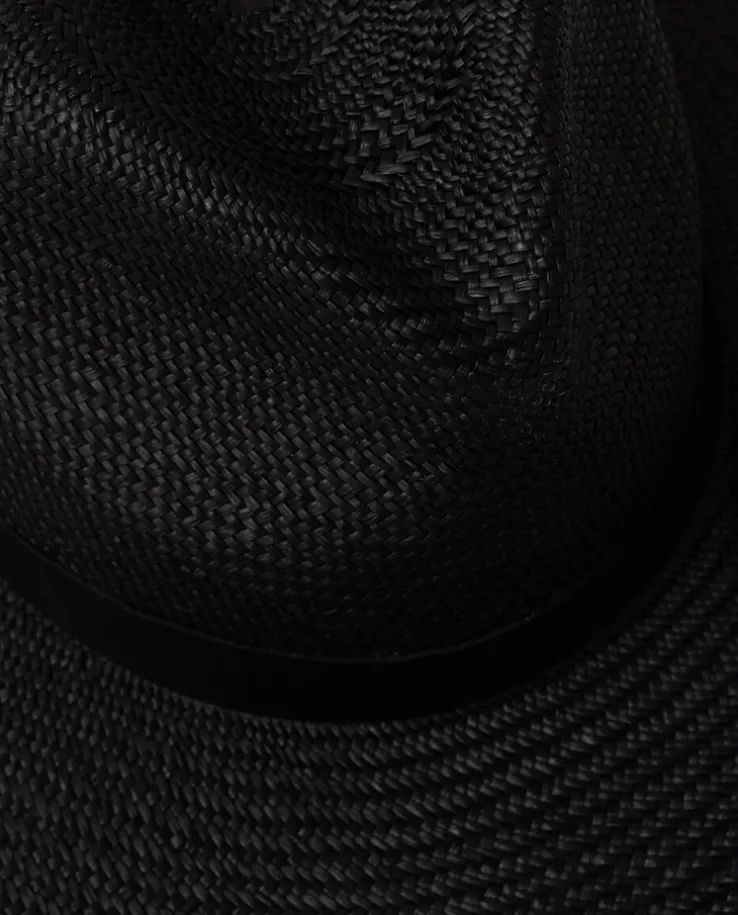 Czarny kapelusz Panama Fedora