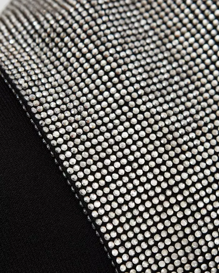 Czarny longsleeve z marszczeniem