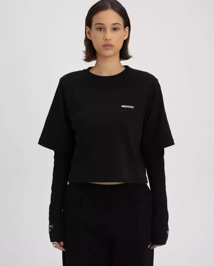 Czarny longsleeve z nadrukiem Still