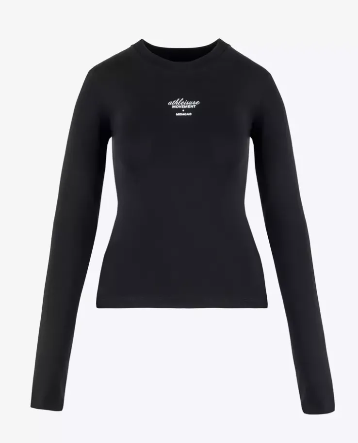 Czarny longsleeve z printem