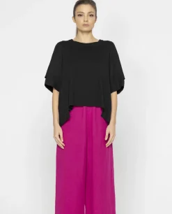 Czarny luźny t-shirt