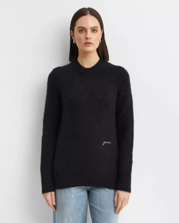 Czarny sweter z logo