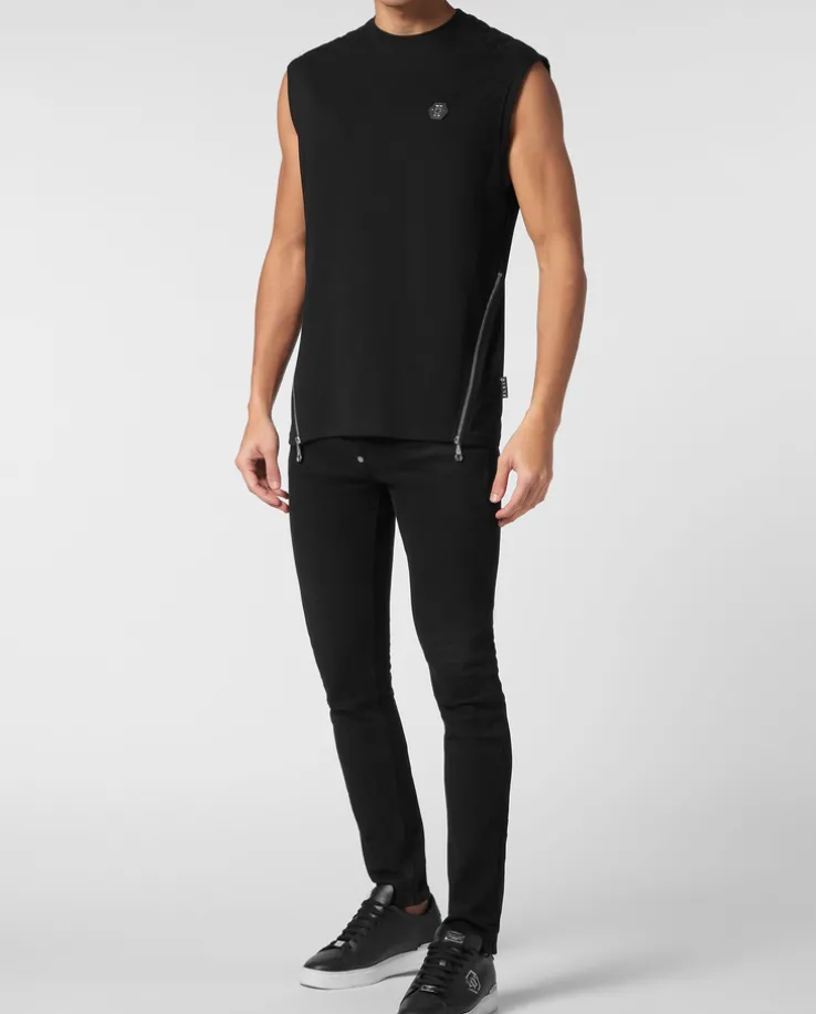 Czarny tank top
