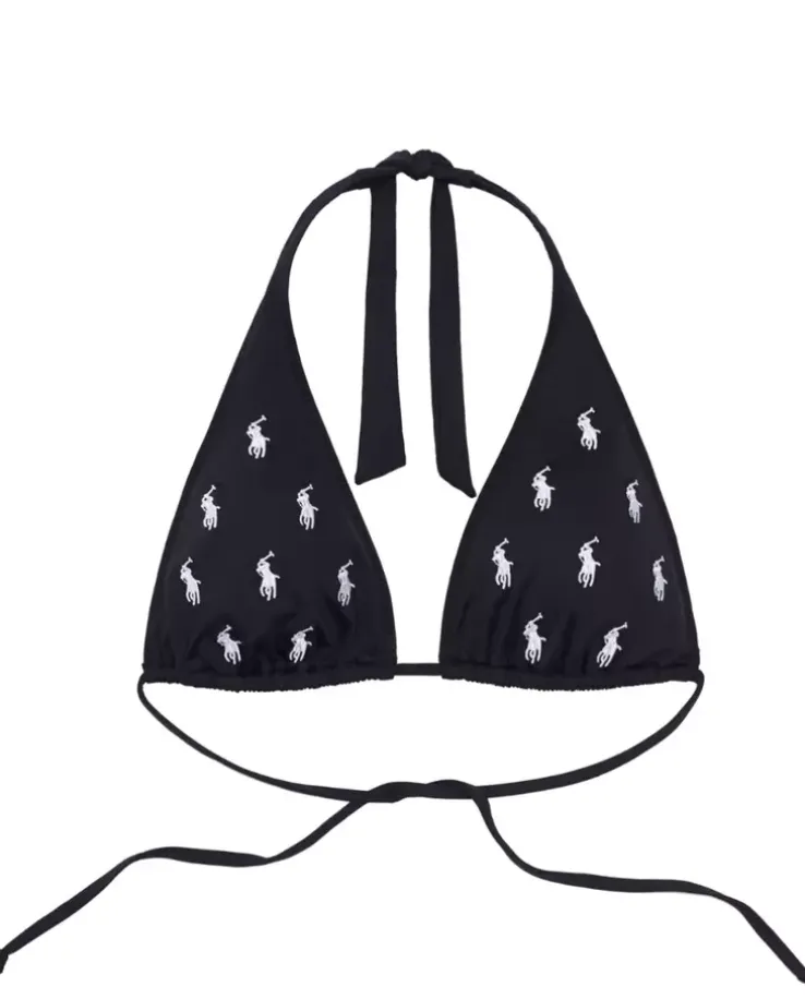 Czarny top od bikini z logo