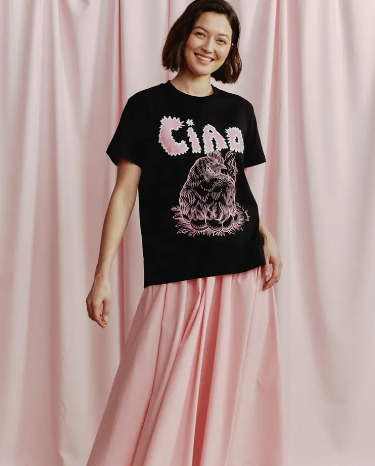 Czarny t-shirt Pollo