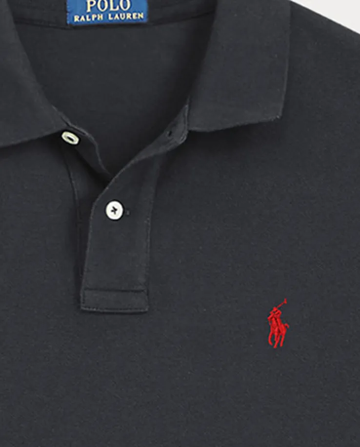 Czarny t-shirt polo Classic Fit