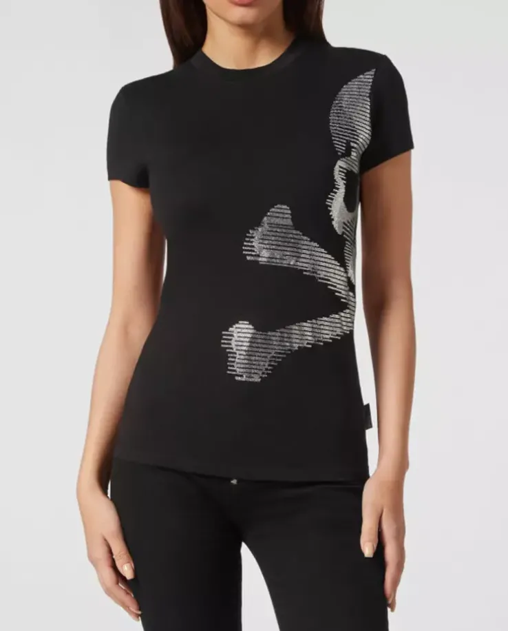 Czarny t-shirt z czaszką Skull & Bones
