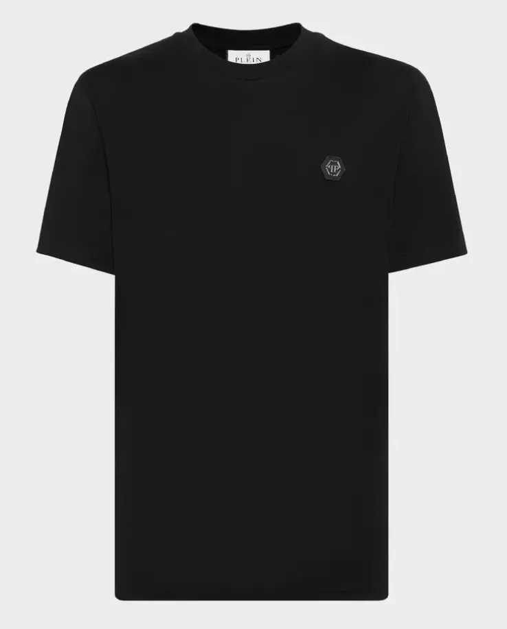 Czarny t-shirt z kryształami