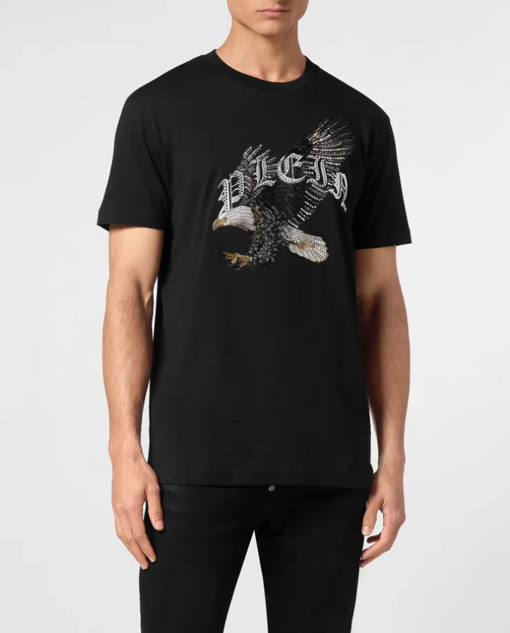 Czarny T-shirt z printem