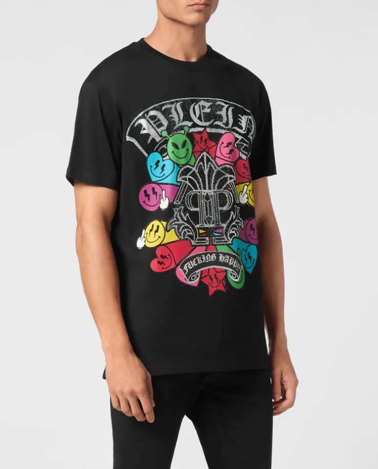 Czarny T-shirt z printem