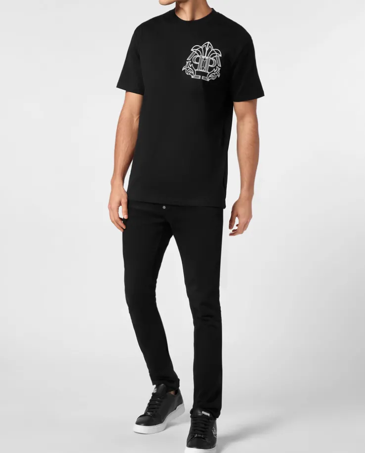 Czarny T-shirt z printem