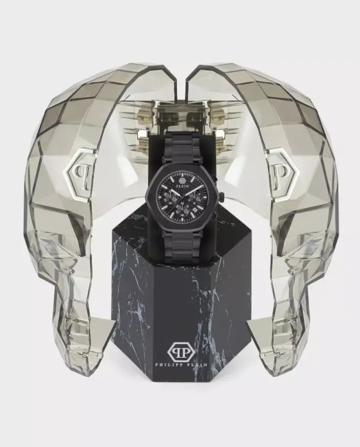 Czarny zegarek Hexagon Chrono
