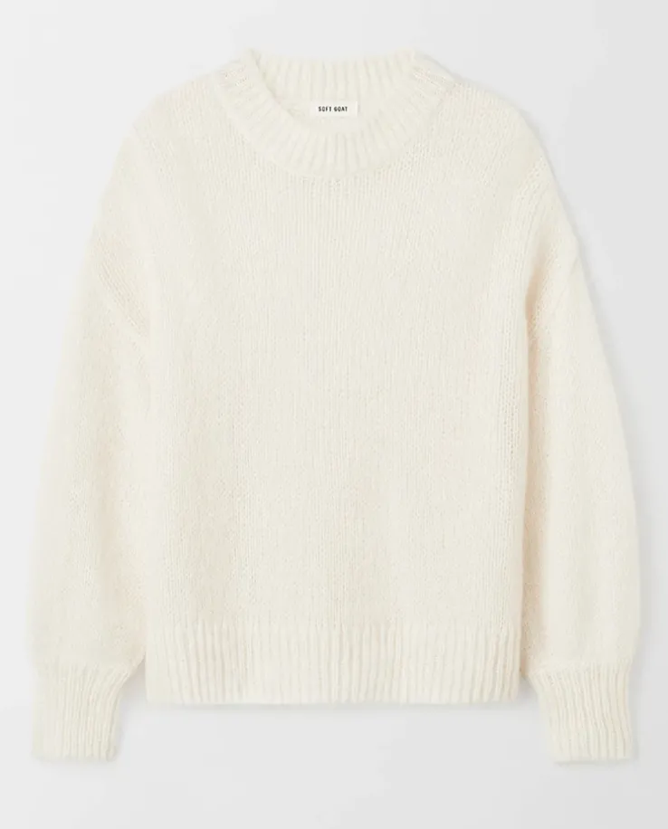 Dzianinowy sweter z okrągłym dekoltem