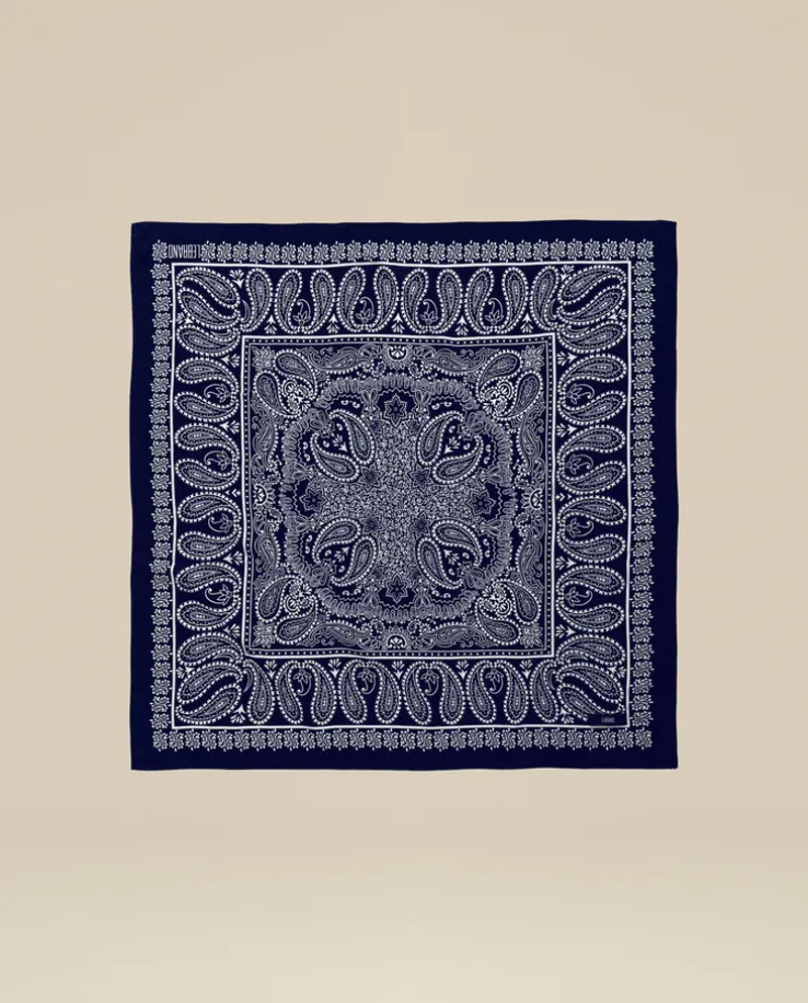 Granatowa bandana z printem