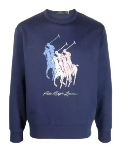 Granatowa bluza z bawełny z logo