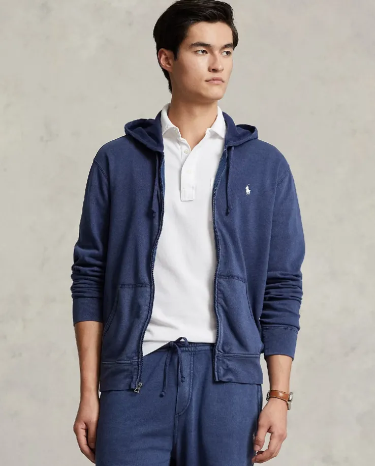 Granatowa bluza z kapturem Regular Fit
