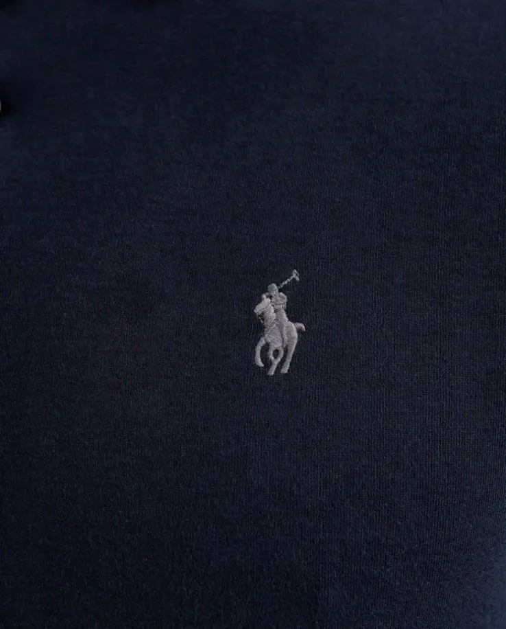 Granatowa bluzka polo z logo