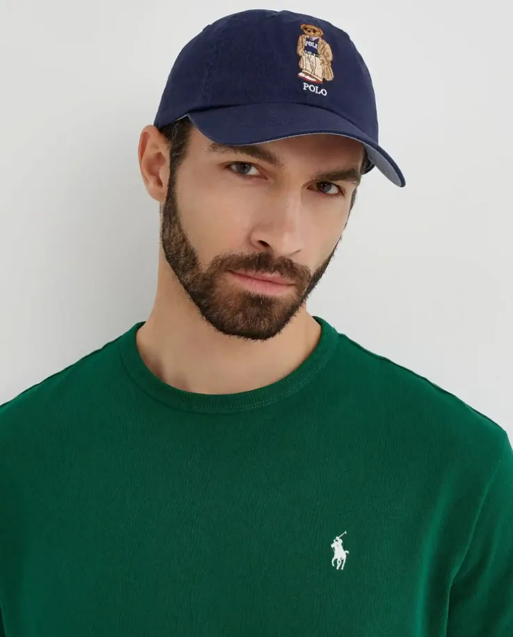 Granatowa czapka z daszkiem Polo Bear