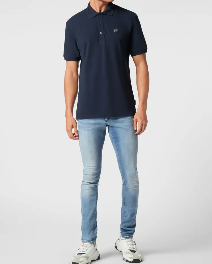 Granatowa koszulka polo